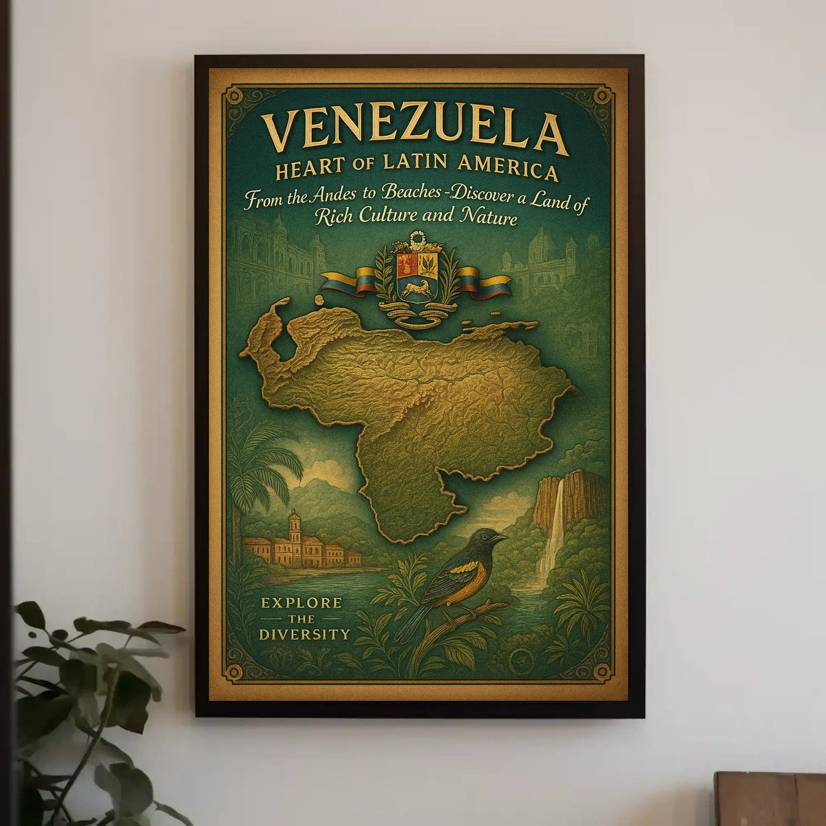 Venezuela Heart Of Latin America Poster