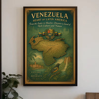 Venezuela Heart Of Latin America Poster