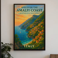 Amalfi Coast Sunset: Romantic Travel Poster