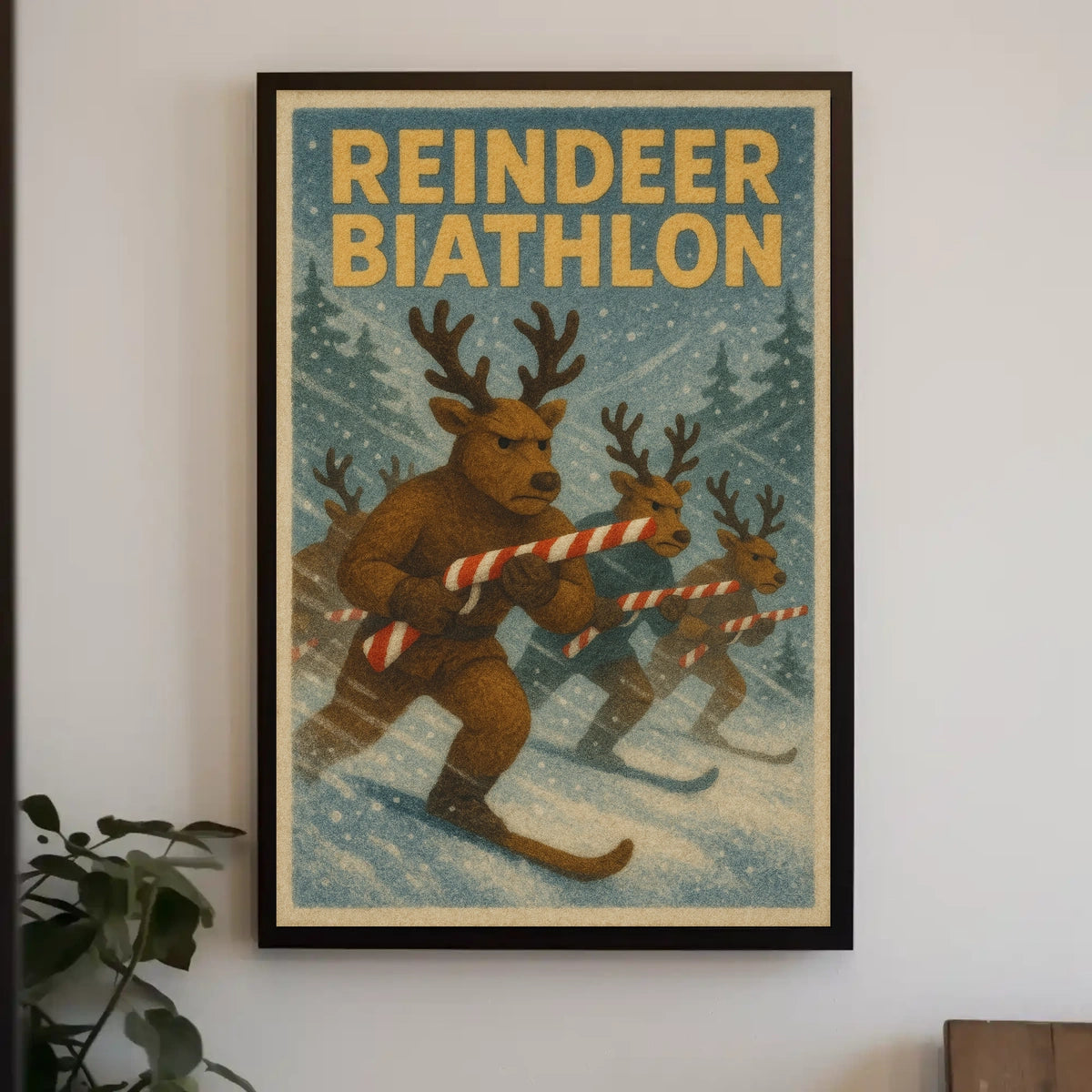Reindeer Biathlon Poster