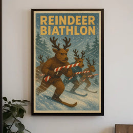 Reindeer Biathlon Poster