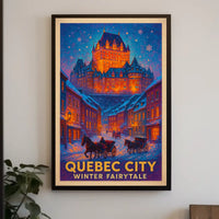 Quebec City Winter Fairytale Poster