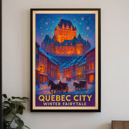 Quebec City Winter Fairytale Poster