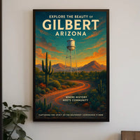 Discover Gilbert Arizona Poster Southwest Charm For Homes