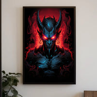 Demonic Chaos: Dark Fantasy Art Poster Print