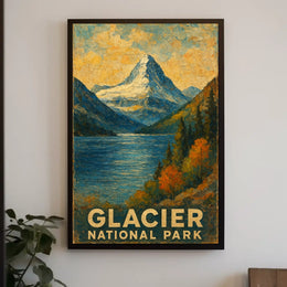 Glacier National Park Scenic Wilderness Inspiring Wanderlust Home Decor Collectors Poster