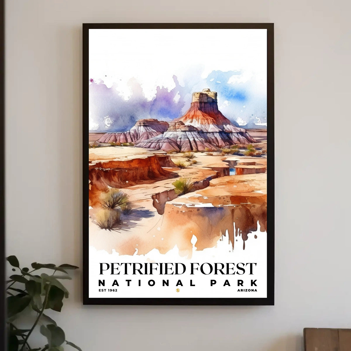 Petrified Forest Watercolor Wall Art Poster