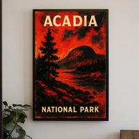 Acadia National Park Scenic Vintage Wanderlust Poster