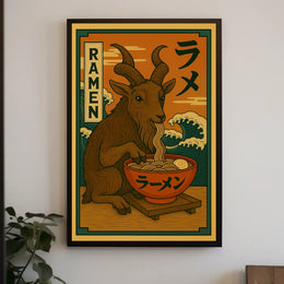 Ramen Goat Delight Poster