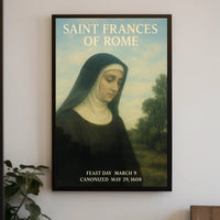 Saint Frances Of Rome Poster