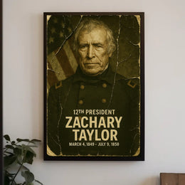 Zachary Taylor 12th President of the United States Damaged Photograph Poster