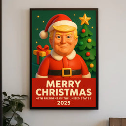 Santa Claus 2025 Presidential Christmas Political Poster