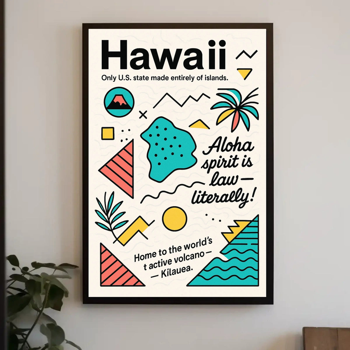 Hawaii Adventure Poster: Vibrant Tropical Art Print
