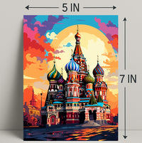 Vibrant St. BasilS Cathedral Poster