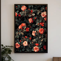 Floral Elegance: Romantic Roses Botanical Artistic Poster