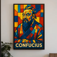 Confucius Mosaic Art Poster