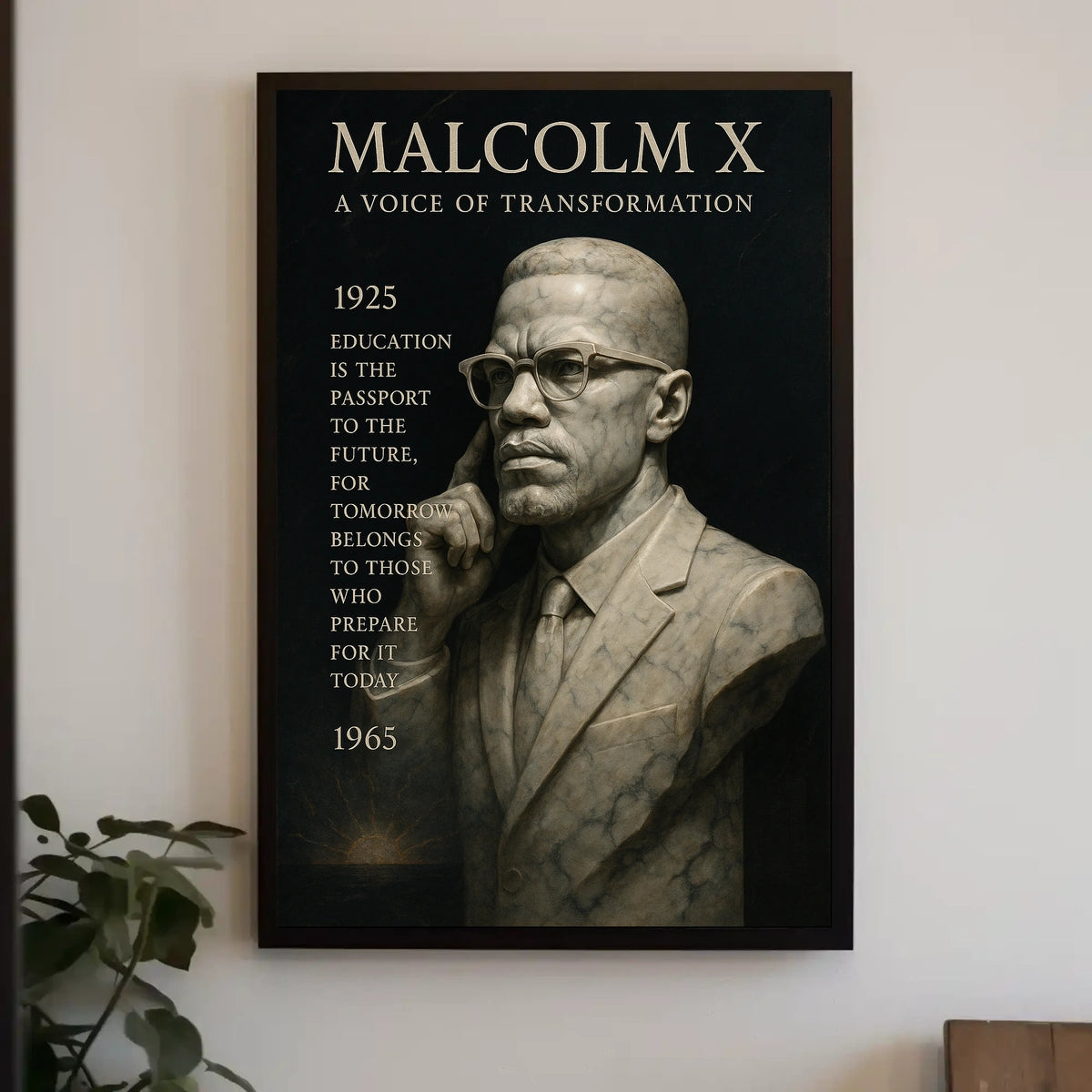 Malcolm X A Voice of Transformation Poster