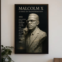 Malcolm X A Voice of Transformation Poster