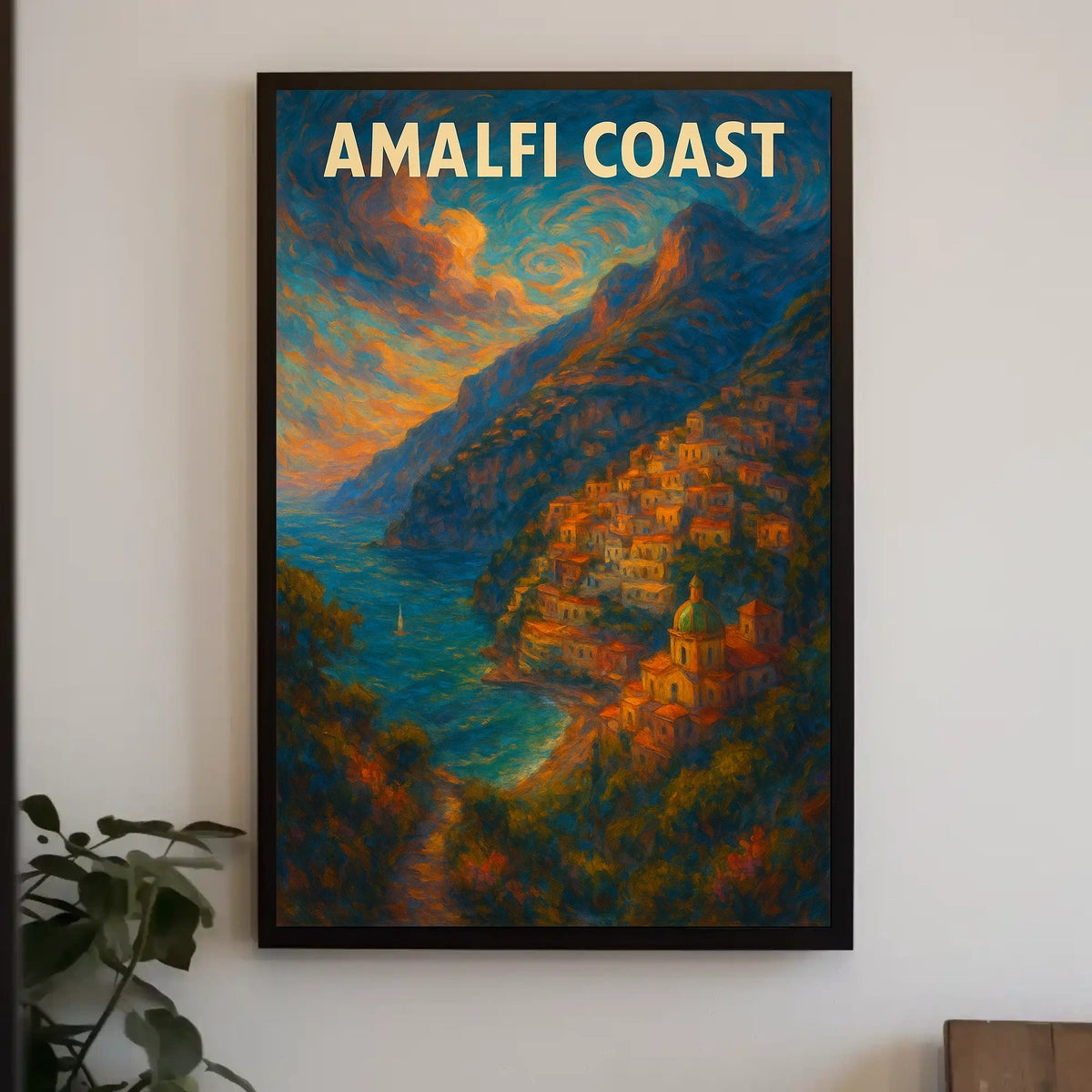 Amalfi Coast Poster Wall Art 18x24 Inches Print Decor