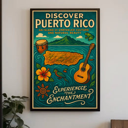 Discover Puerto Rico Vintage Travel Poster PosterGoat