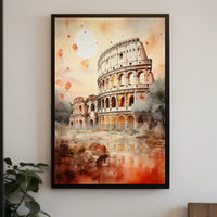 Rome Colosseum Grandeur Travel Poster