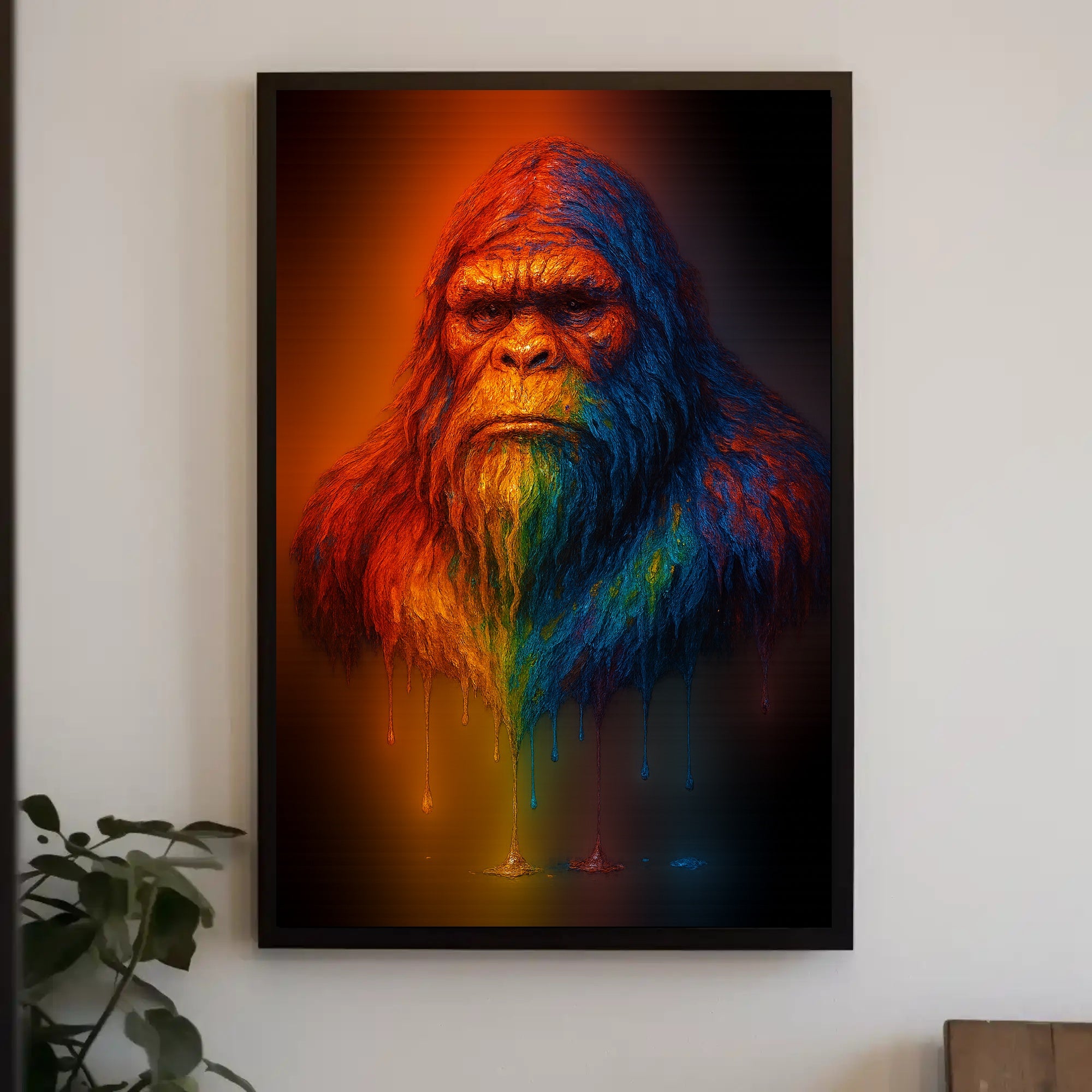 Vibrant Sasquatch Poster PosterGoat