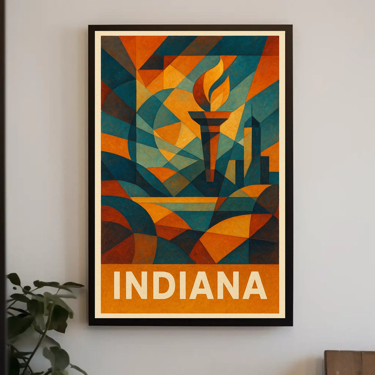 Indiana Abstract Tribute Abstract Poster