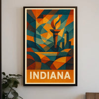 Indiana Abstract Tribute Abstract Poster