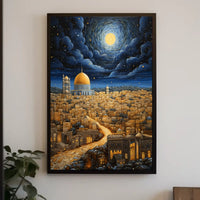 Stylized Middle Eastern Dome Cityscape Cultural Heritage Poster