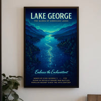 Lake George Tranquility Poster Vintage Travel Wall Art