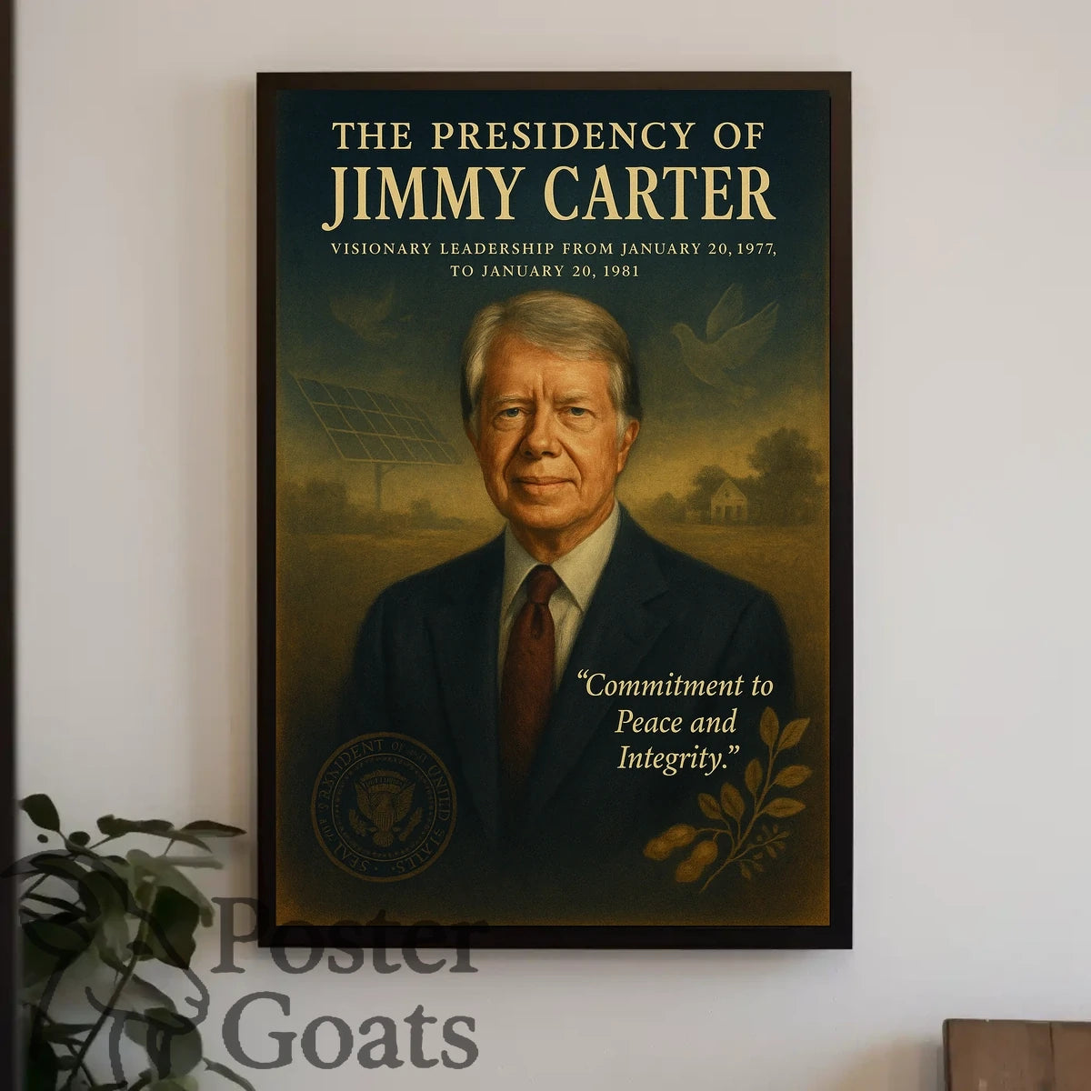 Jimmy Carter Era Vintage Historical or Presidential Poster