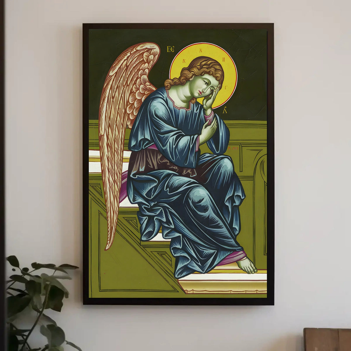 Contemplative Angelic Icon Poster