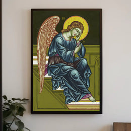 Contemplative Angelic Icon Poster