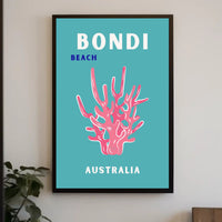 BONDI BEACH AUSTRALIA Tropical Vibes Travel Poster PosterGoat