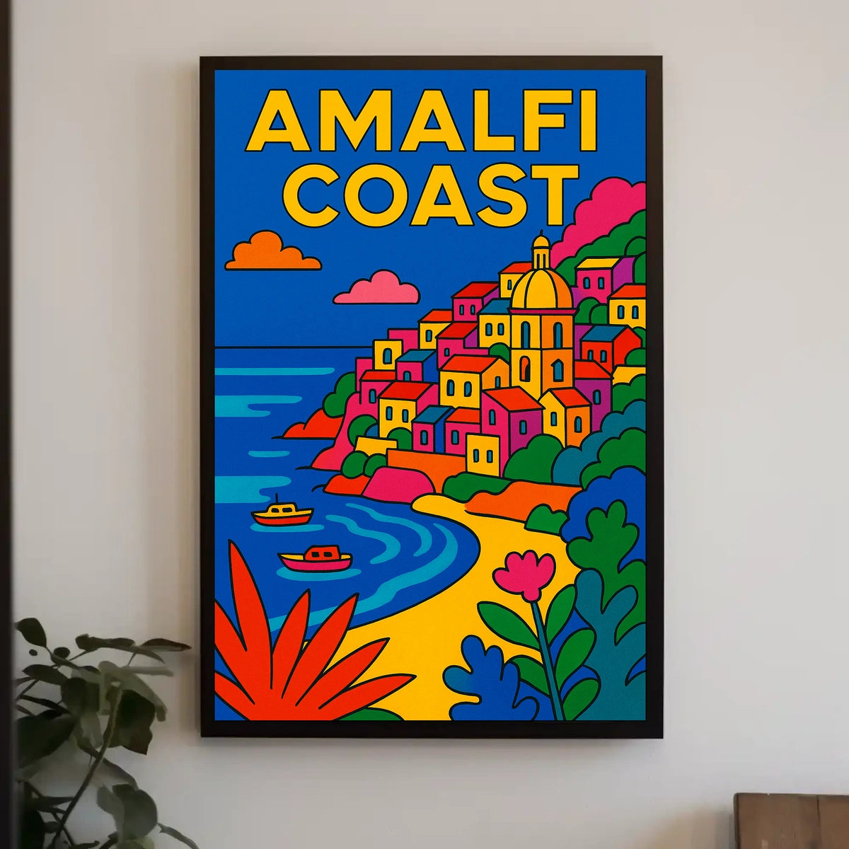 Amalfi Coast Vibrant Escape Poster For Coastal Wall Art