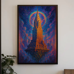 Surreal Skyscraper Dreamscape Poster