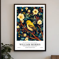 William Morris Vintage Bird Illustration Cultural or Heritage Poster