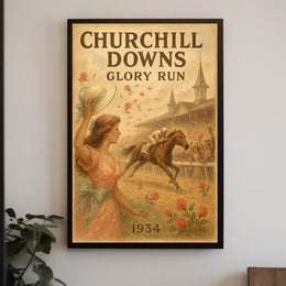 Churchill Downs Glory Run 1934 Poster
