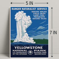 Yellowstone National Park Ranger Naturalist Service Poster PosterGoat