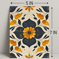 Elegant Abstract Floral Design: Artistic Poster