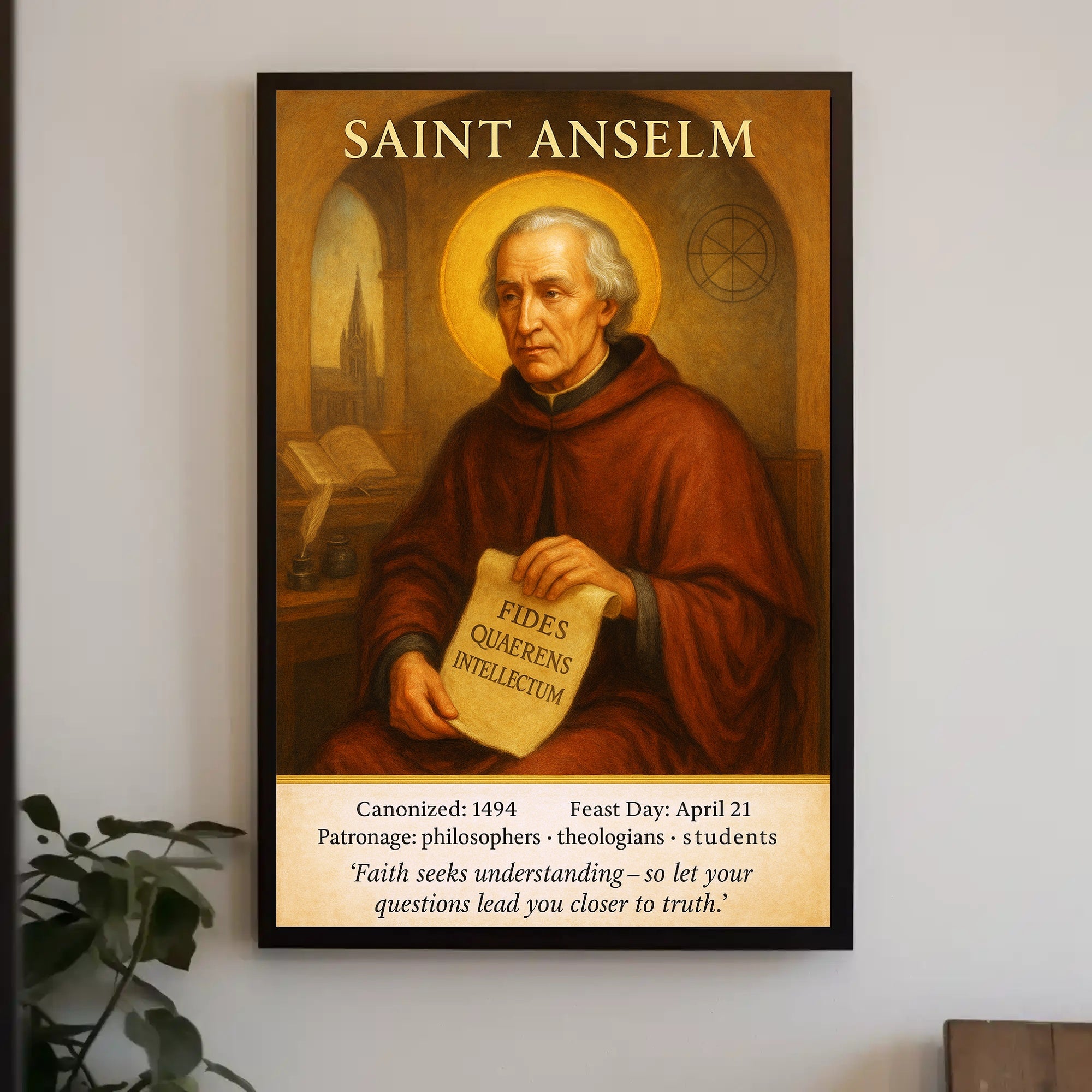 Saint Anselm Patron of Philosophers and Theologians Poster PosterGoat