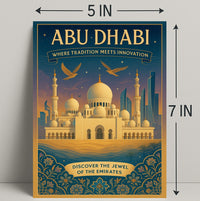 Abu Dhabi Fusion: Modern Meets Tradition Urban or Cityscape Poster