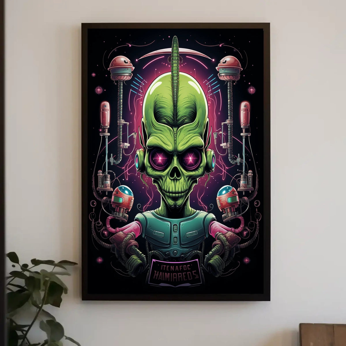 Alien Cyborg Encounter Poster