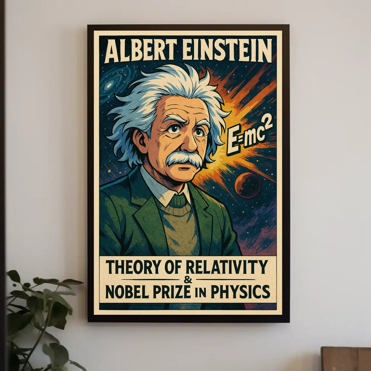 Einstein Relativity Abstract Wanderlust Poster