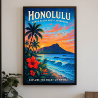 Honolulu Where Aloha Meets Adventure Poster