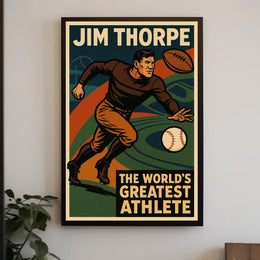 Jim Thorpe Legendary Athlete Poster