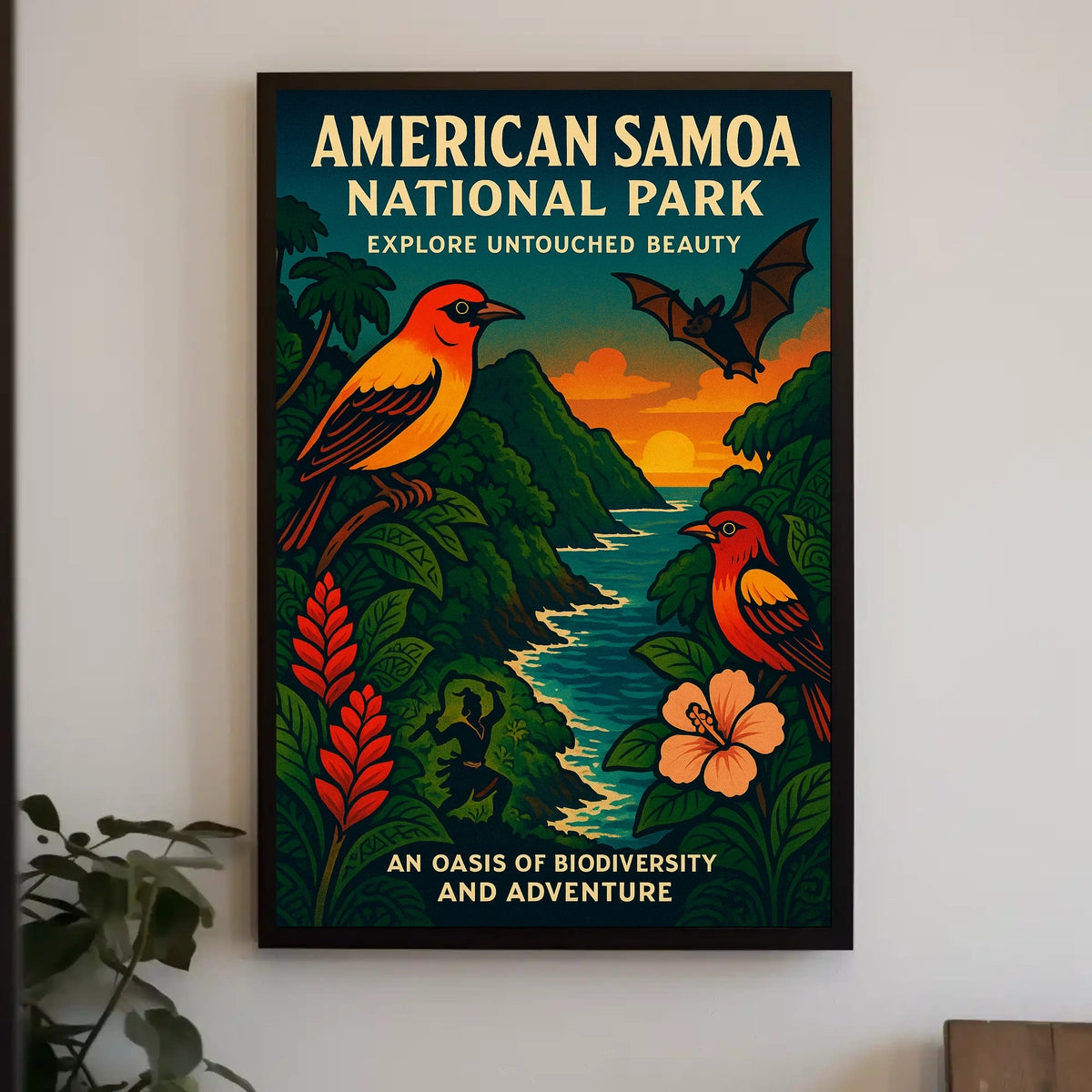 American Samoa's Splendor: Vibrant National Park Poster