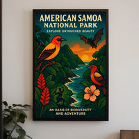American Samoa's Splendor: Vibrant National Park Poster