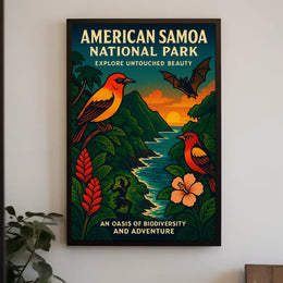 American Samoa's Splendor: Vibrant National Park Poster