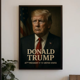 Donald Trump 47th President Poster Wall Art Decor Accent